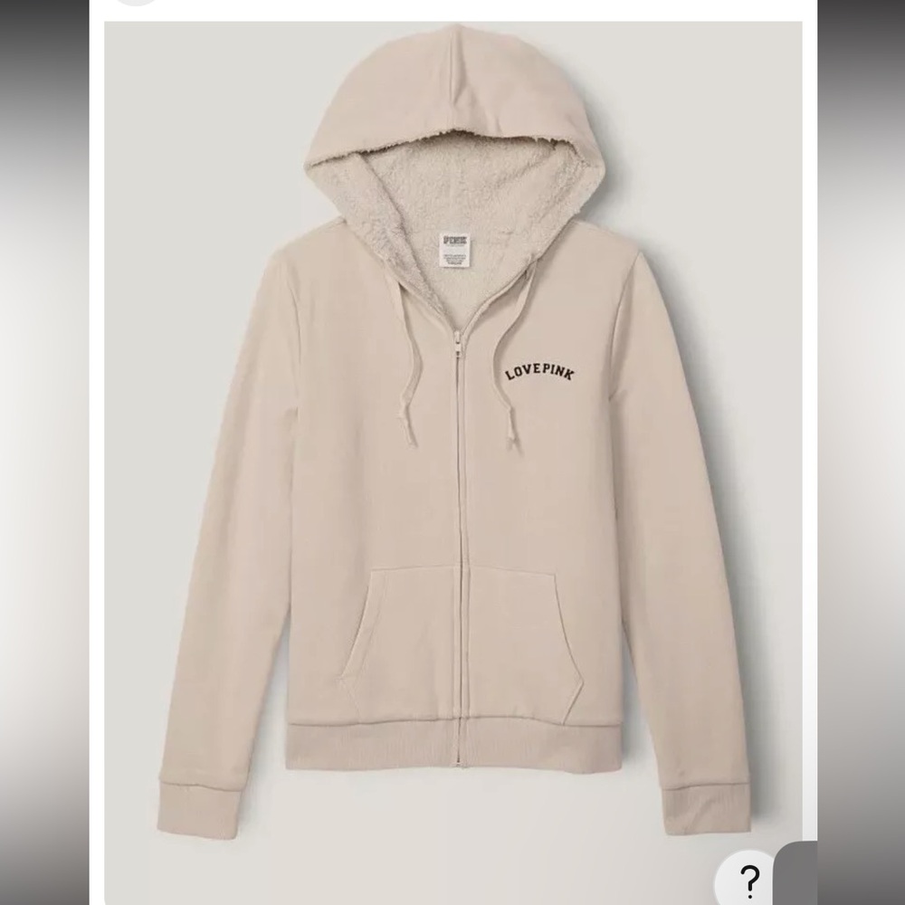 Sherpa lined zip up hoodie